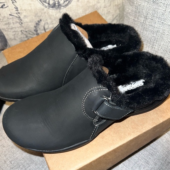 NEW Clarks Roseville faux fur lined clog - Picture 5 of 7